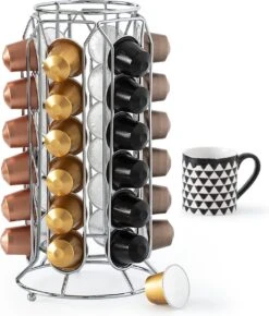 5five Nespresso Koffie Capsule Houder - Metaal - 36 Cups - 360 Graden Draaibaar