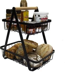 Chefs Cuisine Capsulehouder - Capsulehouder Nespresso - Capsulehouder Dolce Gusto - Opbergmand - Aanrecht Organizer – Zwart Roestvrij Staal -Café 1082x1200 1