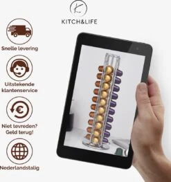 Kitch&Life Nespresso Capsulehouder - 40 Cups - Koffiecups Houder - Chrome -Café 1125x1200 5