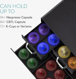 Navaris Capsulehouder Met 4 Lades - Compatibel Met Nespresso En Meer Merken - Houder Voor Koffiecups - Organizer Voor Cups En Accessoires -Café 1148x1200 1