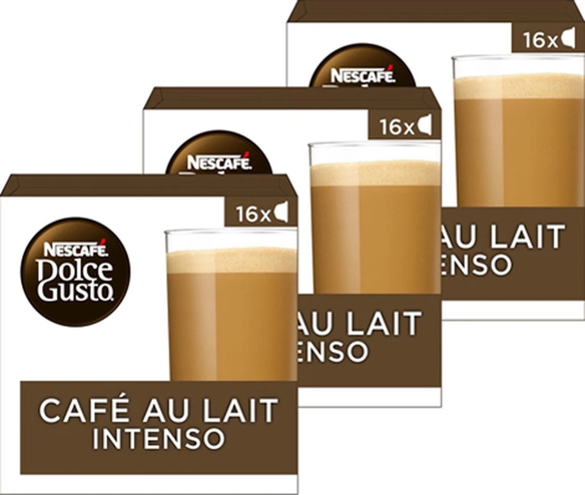 Nescafé Dolce Gusto Cafe Au Lait Intenso Capsules - 48 Koffiecups 3 Nescafé Dolce Gusto Cafe Au Lait Intenso Capsules - 48 Koffiecups