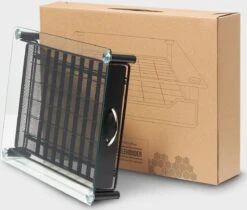 KitchenBrothers Capsulehouder - Met Lade - Nespresso - 60 Cups - Glas - RVS/Zwart -Café 1200x1020