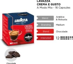LAVAZZA A Modo Mio Crema E Gusto – 16 Cups 8 LAVAZZA A Modo Mio Crema E Gusto – 16 Cups -Café 1200x1043 1