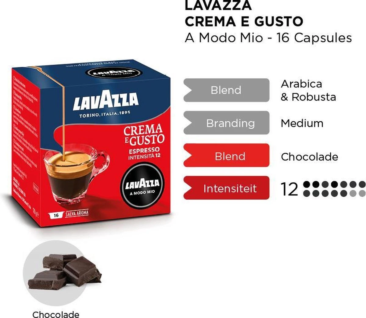 LAVAZZA A Modo Mio Crema E Gusto – 16 Cups 5 LAVAZZA A Modo Mio Crema E Gusto – 16 Cups - Afbeelding 3