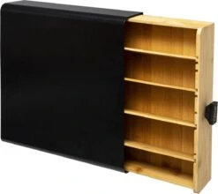 Capsule Houder Van Metaal Zwart En Bamboe Naturel | Geschikt Voor Koffie Cups Van Nespresso, Vertuo, Dolce Gusto 23 Capsule Houder Van Metaal Zwart En Bamboe Naturel | Geschikt Voor Koffie Cups Van Nespresso, Vertuo, Dolce Gusto -Café 1200x1071