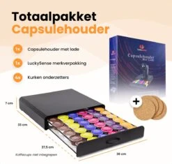 Capsulehouder Met Lade Dolce Gusto - Cups Houder Voor 36 Koffie Capsules - Capsulehouders - Incl. 4 Onderzetters - RVS - Zwart 15 Capsulehouder Met Lade Dolce Gusto - Cups Houder Voor 36 Koffie Capsules - Capsulehouders - Incl. 4 Onderzetters - RVS - Zwart -Café 1200x1142 5