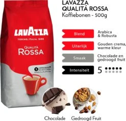 Lavazza Qualita Rossa Koffiebonen - 500 Gram X4 -Café 1200x1162