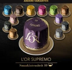 L'OR Espresso Supremo Koffiecups - Intensiteit 10/12 - 10 X 10 Capsules -Café 1200x1173 1