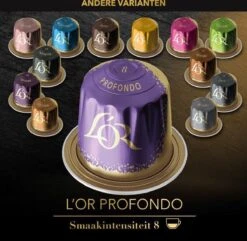 L'OR Lungo Profondo Koffiecups - Intensiteit 8/12 - 4 X 40 Capsules -Café 1200x1173 2