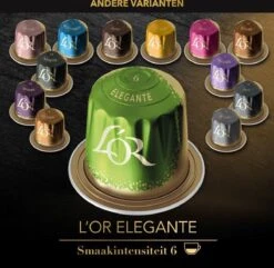 L'OR Lungo Elegante Koffiecups - Intensiteit 6/12 - 10 X 20 Capsules -Café 1200x1173 6