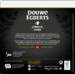 Douwe Egberts Lungo Sterk (10) - 10 X 20 Koffiecups 9 Douwe Egberts Lungo Sterk (10) - 10 X 20 Koffiecups -Café 1200x1186 1