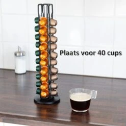 Merkloos Capsulehouder - Nespresso - Cuphouder - Voor 40 Cups -Koffiecups Houder - Zwart - 360° Draaibaar 13 Merkloos Capsulehouder - Nespresso - Cuphouder - Voor 40 Cups -Koffiecups Houder - Zwart - 360° Draaibaar -Café 1200x1198 5
