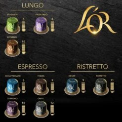 L'OR Lungo Elegante Koffiecups - Intensiteit 6/12 - 10 X 20 Capsules -Café 1200x1200 123
