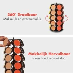 KitchenBrothers Capsulehouder - Dolce Gusto - 35 Cups - Draaibaar - Zwart -Café 1200x1200 268