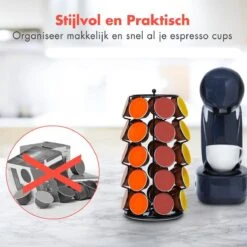 KitchenBrothers Capsulehouder - Dolce Gusto - 35 Cups - Draaibaar - Zwart -Café 1200x1200 269