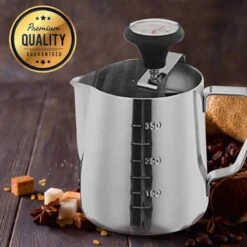 RoiCuisine® Melkopschuimkan - Met Thermometer - 350ml - Melkkannetje - Barista - RVS 12 RoiCuisine® Melkopschuimkan - Met Thermometer - 350ml - Melkkannetje - Barista - RVS -Café 1200x1200 339