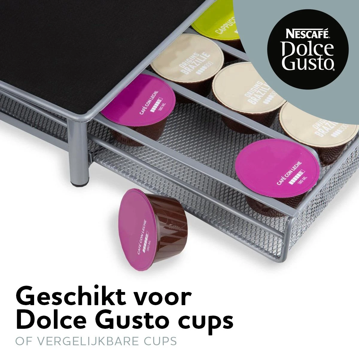 Capsulehouder Voor Dolce Gusto Met Lade - Koffiecups Houder Voor 36 Cups - Anti Slip 4 Capsulehouder Voor Dolce Gusto Met Lade - Koffiecups Houder Voor 36 Cups - Anti Slip - Afbeelding 2