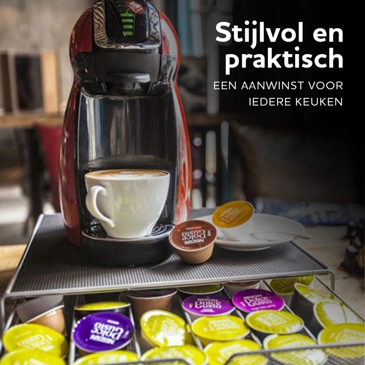 Capsulehouder Voor Dolce Gusto Met Lade - Koffiecups Houder Voor 36 Cups - Anti Slip 8 Capsulehouder Voor Dolce Gusto Met Lade - Koffiecups Houder Voor 36 Cups - Anti Slip - Afbeelding 6