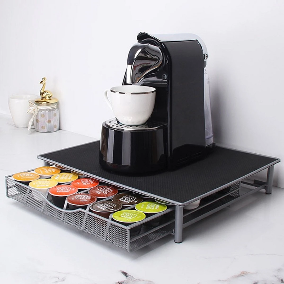 Capsulehouder Voor Dolce Gusto Met Lade - Koffiecups Houder Voor 36 Cups - Anti Slip 9 Capsulehouder Voor Dolce Gusto Met Lade - Koffiecups Houder Voor 36 Cups - Anti Slip - Afbeelding 7