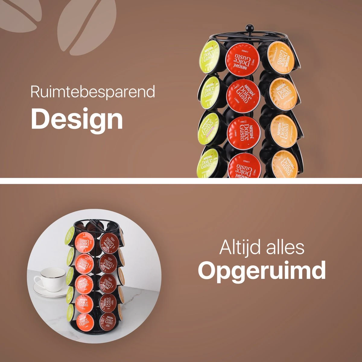 Capsulehouder - Capsulehouders Dolce Gusto - 35 Cups - Draaibaar - Koffiecups Houder - Zwart 7 Capsulehouder - Capsulehouders Dolce Gusto - 35 Cups - Draaibaar - Koffiecups Houder - Zwart - Afbeelding 5