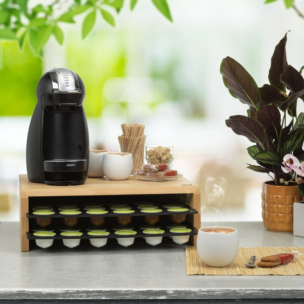 Industrial Living Capsulehouder Met Lade - Dolce Gusto Capsule Houder Van Hout - 15X34X44 Cm - Cuphouder Geschikt Voor 60 Capsules - Cup Dispenser Koffie Capsule - Koffiehouder Koffiecapsules - Koffiecups Accessoires 7 Industrial Living Capsulehouder Met Lade - Dolce Gusto Capsule Houder Van Hout - 15X34X44 Cm - Cuphouder Geschikt Voor 60 Capsules - Cup Dispenser Koffie Capsule - Koffiehouder Koffiecapsules - Koffiecups Accessoires - Afbeelding 5