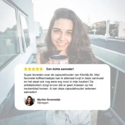 Kitch&Life Nespresso Capsulehouder - 40 Cups - Koffiecups Houder - Chrome -Café 1200x1200 412