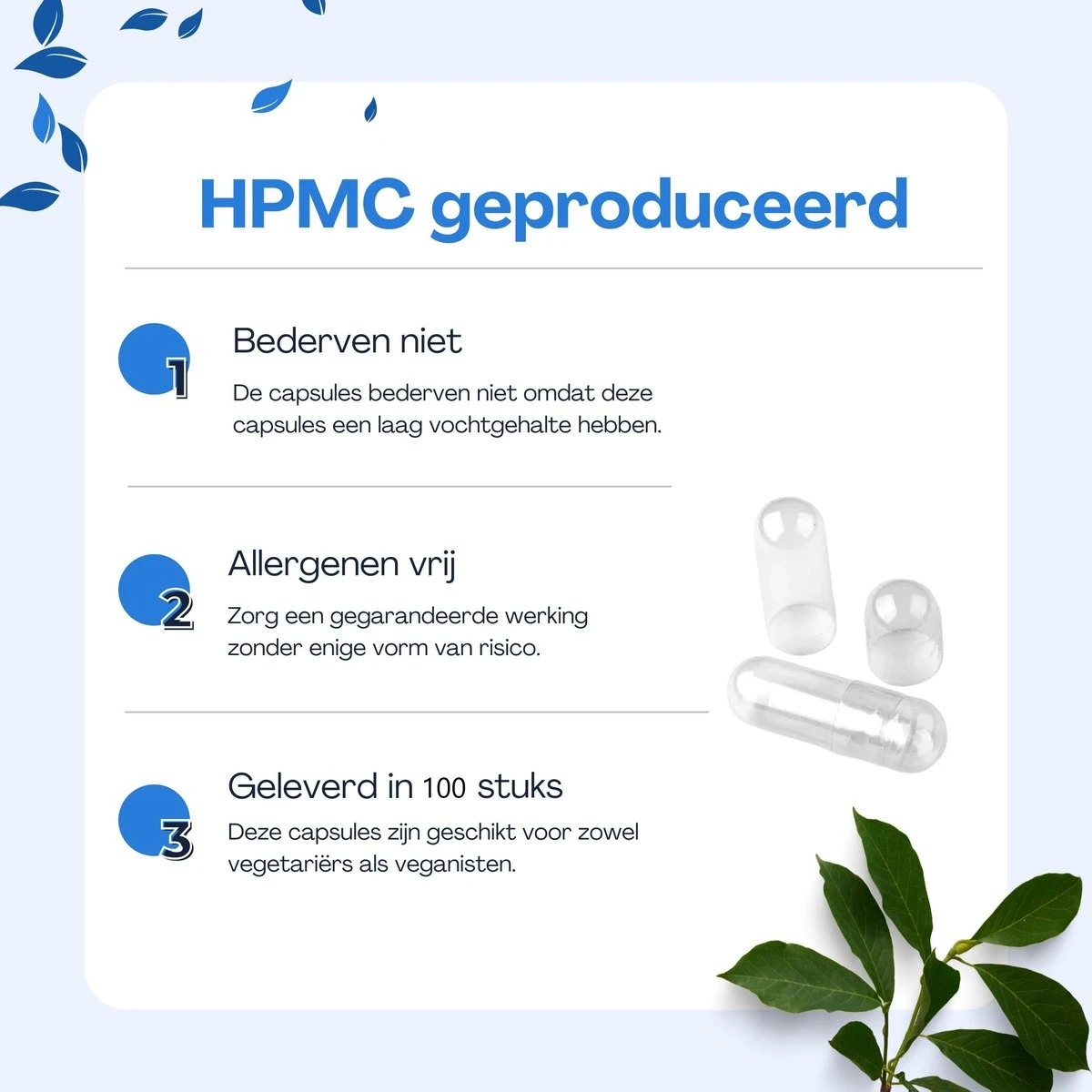 Christian Deluxe - 100 Stuks Lege Capsules - MAAT 2 - Vegetarische Capsules 5 Christian Deluxe - 100 Stuks Lege Capsules - MAAT 2 - Vegetarische Capsules - Afbeelding 3