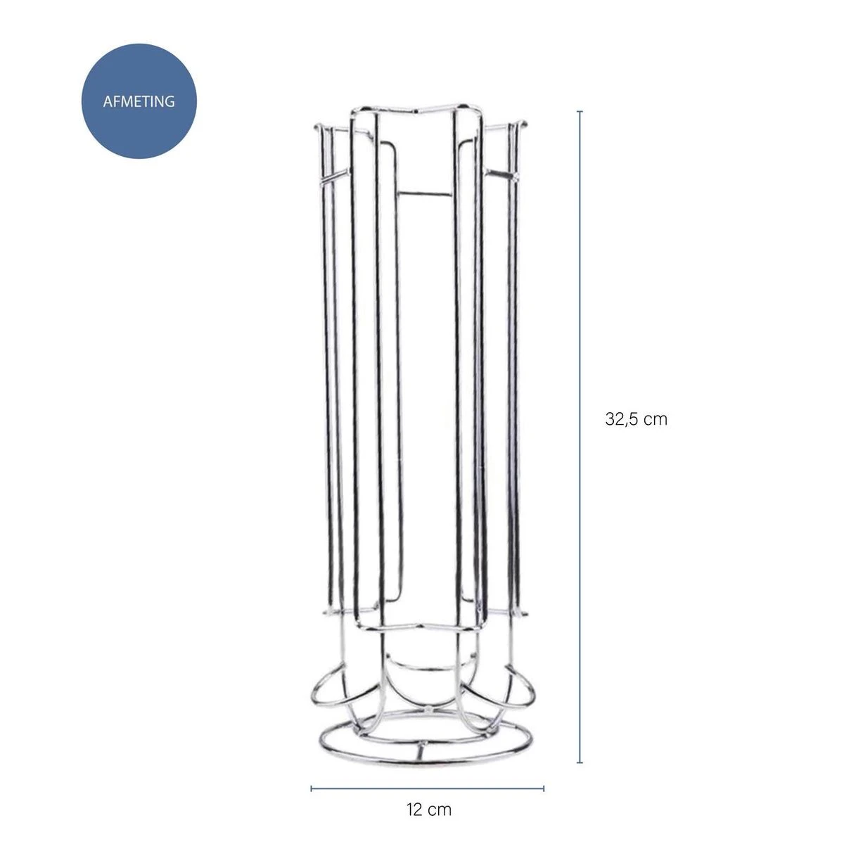 QUVIO Capsulehouders Geschikt Voor 18 Dolce Gusto Capsules – Koffie Capsule Standaard – Koffiepadhouder – Capsule Houder – Koffie Houder – Espresso – Pad Organizer - Chroom - 12 X 12 X 32,5 Cm (lxbxh) – RVS - Zilver 4 QUVIO Capsulehouders Geschikt Voor 18 Dolce Gusto Capsules – Koffie Capsule Standaard – Koffiepadhouder – Capsule Houder – Koffie Houder – Espresso – Pad Organizer - Chroom - 12 X 12 X 32,5 Cm (lxbxh) – RVS - Zilver - Afbeelding 2