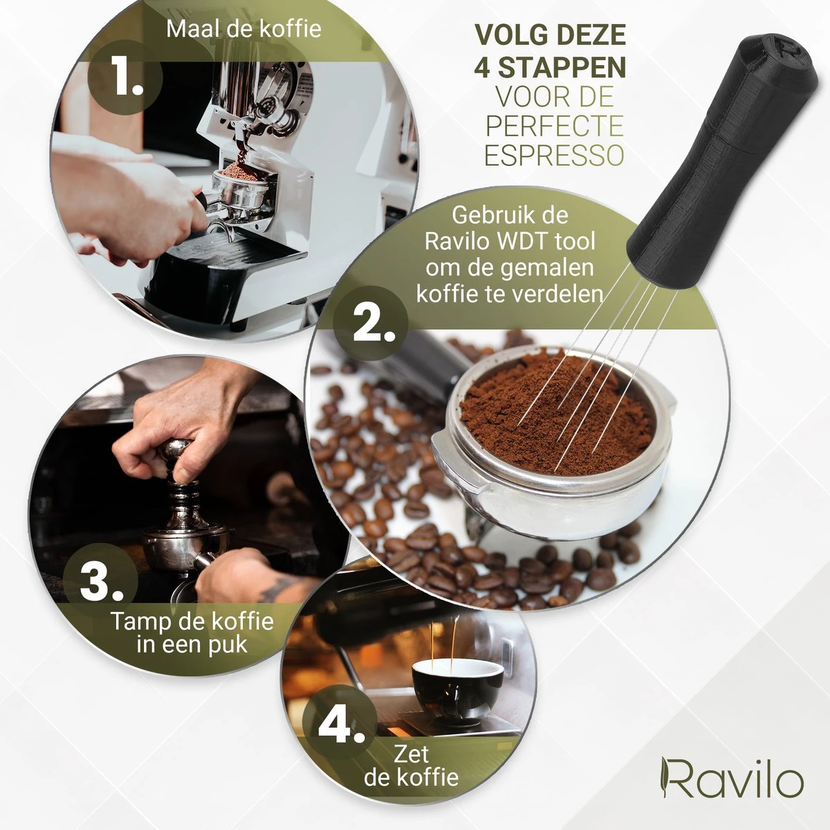 Ravilo® WDT Tool Compact Met 5 Naalden - Zwart - Espresso Distributie Tool - Weiss Distribution Technique - WDT Distribution Tool 4 Ravilo® WDT Tool Compact Met 5 Naalden - Zwart - Espresso Distributie Tool - Weiss Distribution Technique - WDT Distribution Tool - Afbeelding 2