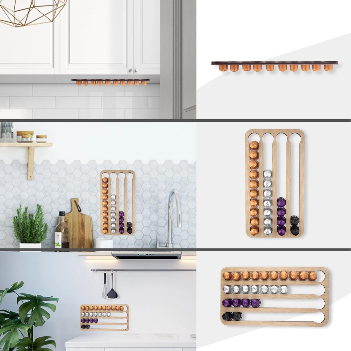 Jooba Capsulehouder Nespresso - Koffiecups Houder - Wandhouder - Hout - 40 Capsules - Cuphouder 7 Jooba Capsulehouder Nespresso - Koffiecups Houder - Wandhouder - Hout - 40 Capsules - Cuphouder - Afbeelding 5