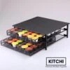Kitchi - Capsulehouder Voor Dolce Gusto Cups Met 2 Lades - Koffiecup Houder Voor 72 Cups - Trilling Dempend En Antislip - Zwart Metaal -Café 1200x1200 548
