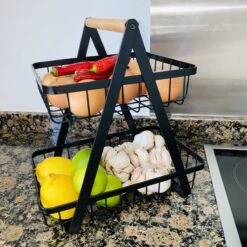 Chefs Cuisine Capsulehouder - Capsulehouder Nespresso - Capsulehouder Dolce Gusto - Opbergmand - Aanrecht Organizer – Zwart Roestvrij Staal -Café 1200x1200 558