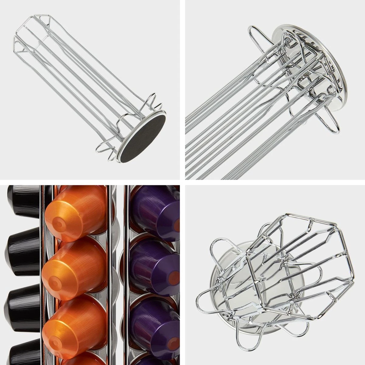 KitchenBrothers Capsulehouder - Nespresso - 42 Cups - Draaibaar - RVS 8 KitchenBrothers Capsulehouder - Nespresso - 42 Cups - Draaibaar - RVS - Afbeelding 6