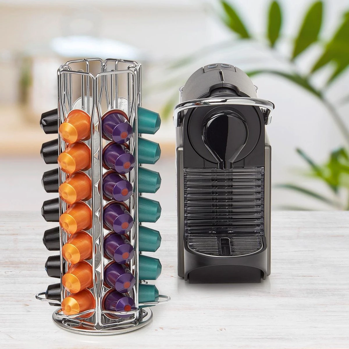 KitchenBrothers Capsulehouder - Nespresso - 42 Cups - Draaibaar - RVS 9 KitchenBrothers Capsulehouder - Nespresso - 42 Cups - Draaibaar - RVS - Afbeelding 7