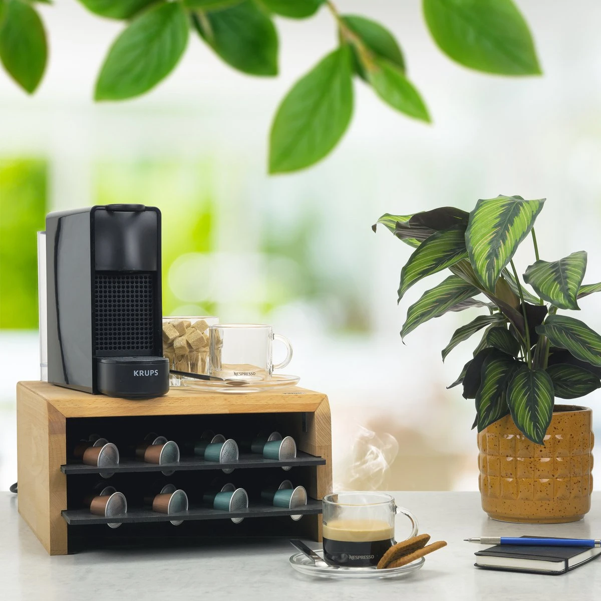 Industrial Living Capsulehouder Met Lade - Nespresso Capsule Houder Van Massief Hout - Cup Houder Geschikt Voor 48 Capsules - Cup Dispenser Koffie Capsule - Koffiecups Accessoires 6 Industrial Living Capsulehouder Met Lade - Nespresso Capsule Houder Van Massief Hout - Cup Houder Geschikt Voor 48 Capsules - Cup Dispenser Koffie Capsule - Koffiecups Accessoires - Afbeelding 4