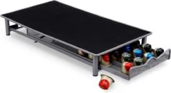 Capsulehouder Met Lade - Geschikt Voor Nespresso Koffiecups - 40 Capsules - Plateau Voor Koffiecupmachine – Zilver/grijs
