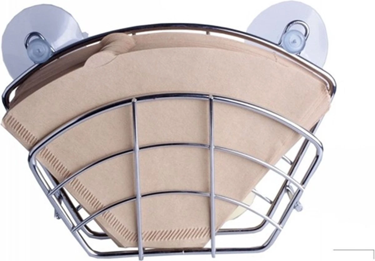 Merkloos Koffiefilterhouder Chr M/zuignap 3 Merkloos Koffiefilterhouder Chr M/zuignap