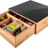 Opbergdoos Voor Koffie En Thee - Bamboe - 30x30x10 Cm Der Dolce Gusto - Nespresso – Dolce Gusto Capsules – Koffiecups - Bamboe Koffiezetapparaat Cuphouder -Café 1200x851