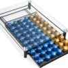 Navaris Espresso Capsulehouder Met Lade - Koffiecuphouder Met Lade - Opbergbox Geschikt Voor Nespresso Cups - 60 Koffiecups - 30 X 40 X 6,5cm - Zwart -Café 1200x945