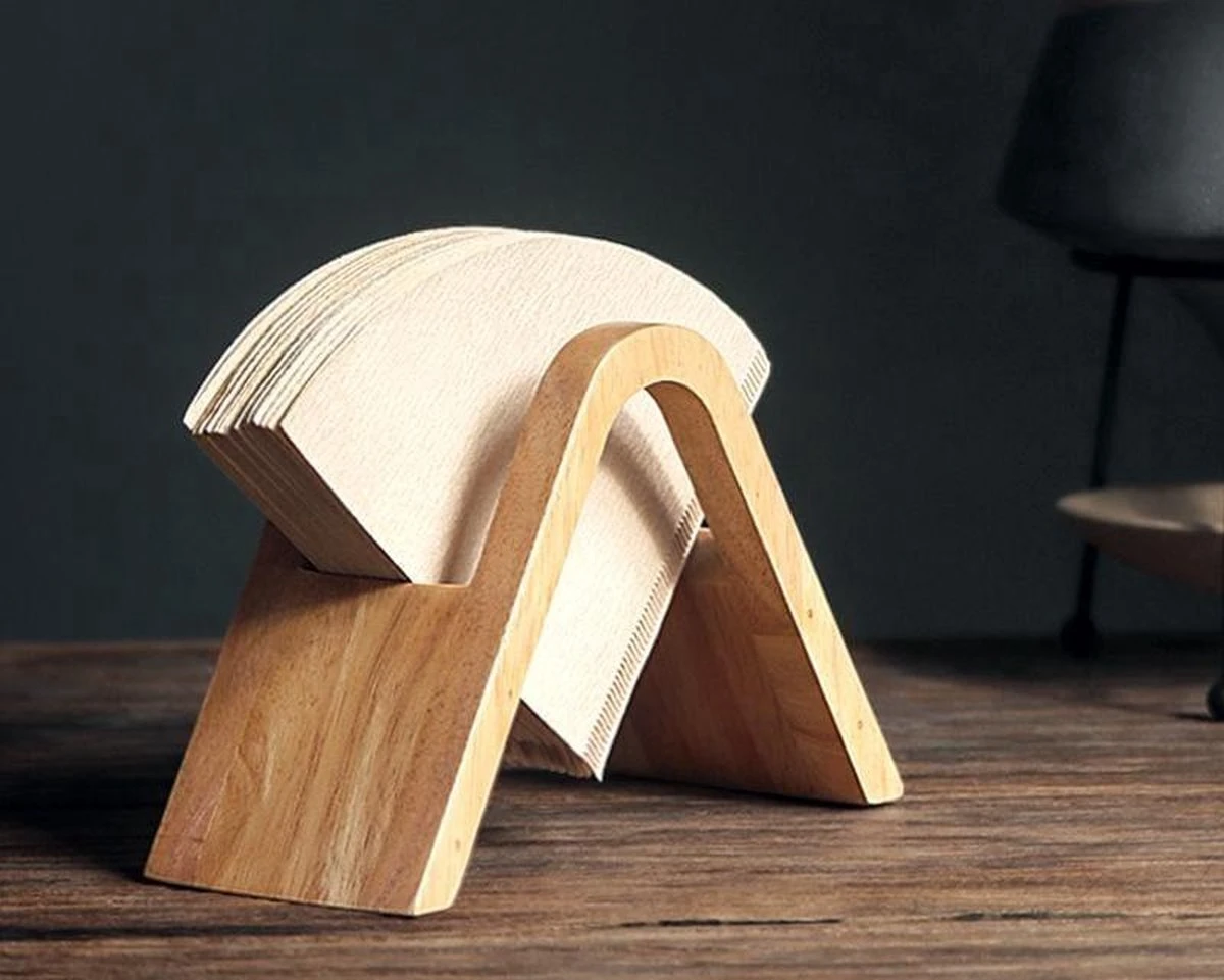 Houten Koffiefilter Houder - Eenvoudig Design - Duurzaam - Geschikt Voor Alle Filters - 120+ Stuks 4 Houten Koffiefilter Houder - Eenvoudig Design - Duurzaam - Geschikt Voor Alle Filters - 120+ Stuks - Afbeelding 2