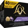 L'OR Lungo Profondo Koffiecups - Intensiteit 8/12 - 4 X 40 Capsules 1 L'OR Lungo Profondo Koffiecups - Intensiteit 8/12 - 4 X 40 Capsules -Café 1200x984