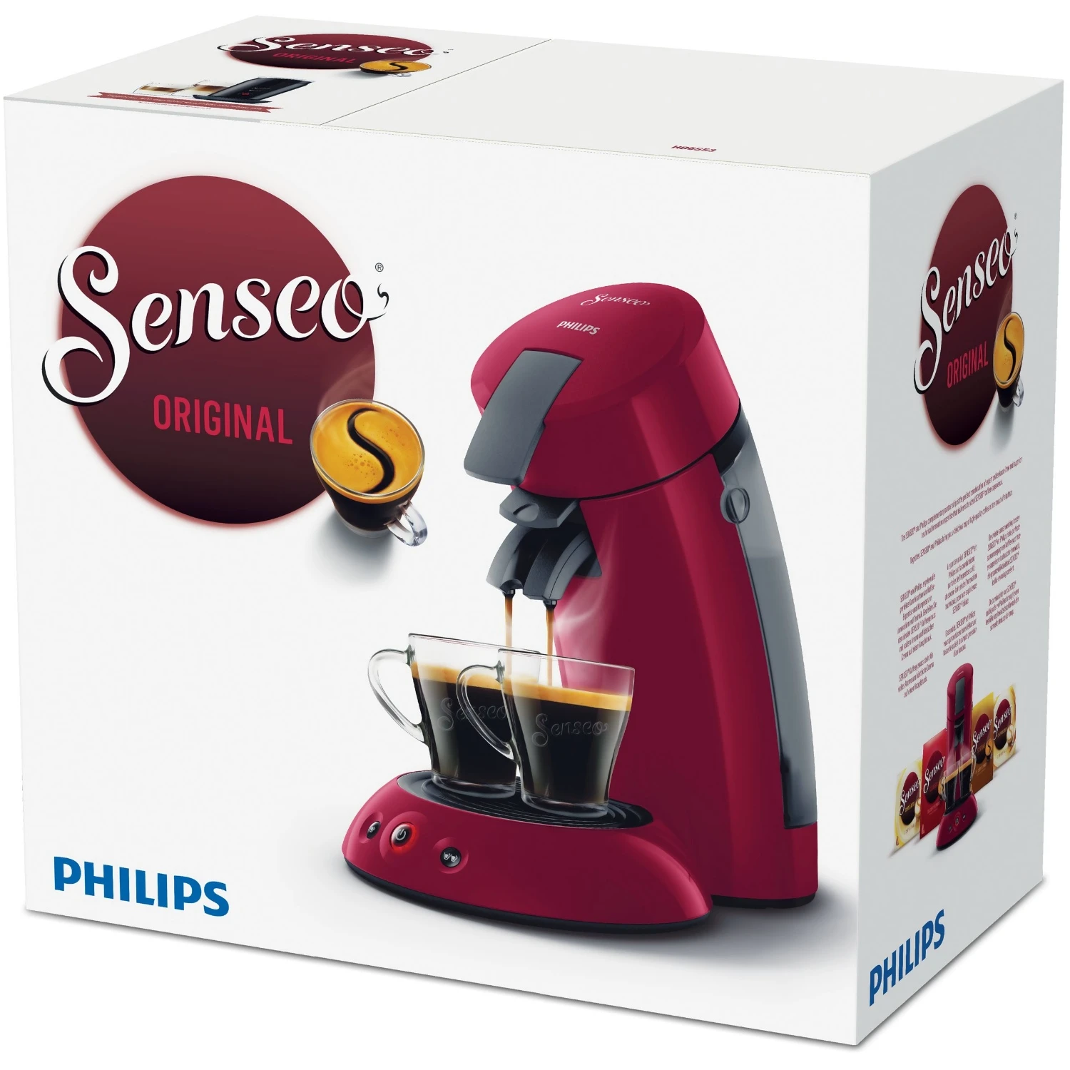 Philips Senseo Koffiepadapparaat HD6553/80Original Rio Rood 6 Philips Senseo Koffiepadapparaat HD6553/80Original Rio Rood - Afbeelding 4