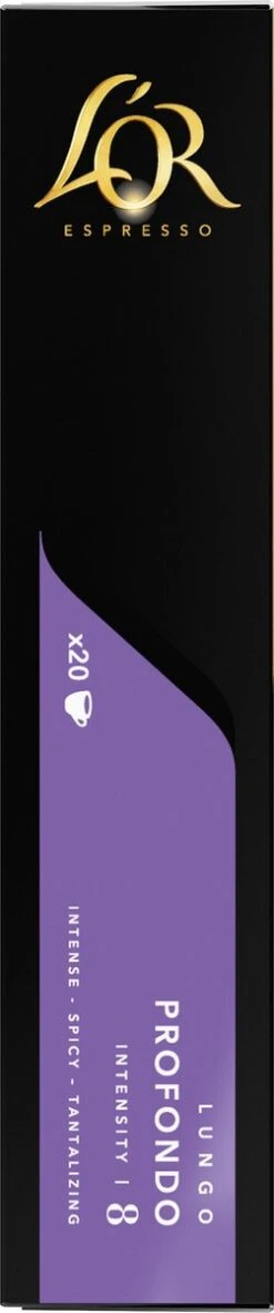 L'OR Lungo Profondo Koffiecups - Intensiteit 8/12 - 4 X 40 Capsules -Café 251x1200 2