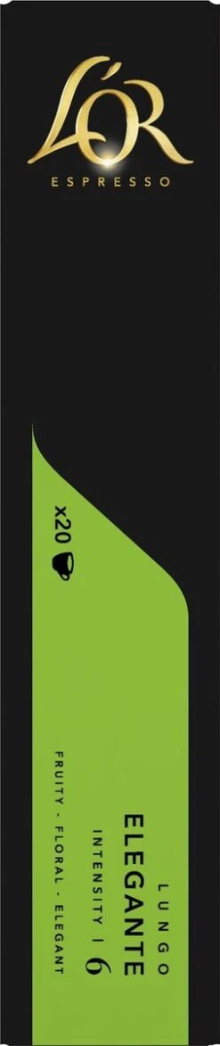 L'OR Lungo Elegante Koffiecups - Intensiteit 6/12 - 10 X 20 Capsules -Café 253x1200 5