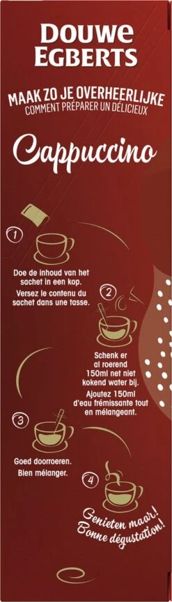 Douwe Egberts Verwenkoffie Cappuccino Oploskoffie - 5 X 10 Zakjes 18 Douwe Egberts Verwenkoffie Cappuccino Oploskoffie - 5 X 10 Zakjes -Café 343x1200