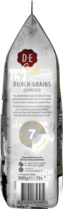 Douwe Egberts D.E Café Espresso Koffiebonen - Intensiteit 7/9 - 4 X 500 Gram -Café 364x1200 8