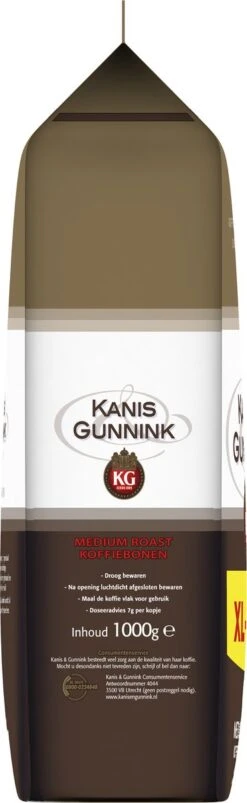 Kanis & Gunnink Medium Roast Koffiebonen - 4 X 1000 Gram - Voordeelverpakking -Café 369x1200