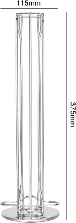 Kitch&Life Nespresso Capsulehouder - 40 Cups - Koffiecups Houder - Chrome -Café 408x1200