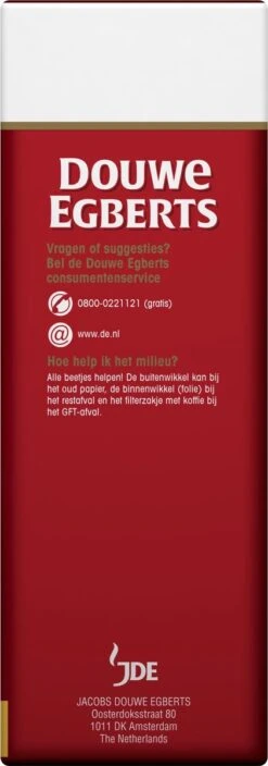 Douwe Egberts Aroma Rood Grove Maling Filterkoffie - 6 X 500 Gram -Café 421x1200 1