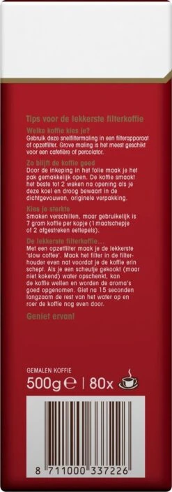 Douwe Egberts Aroma Rood Donker Filterkoffie - 6 X 500 Gram -Café 421x1200 5
